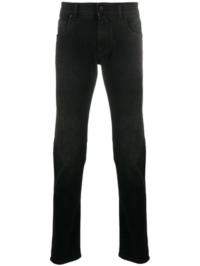 Shop Dolce & Gabbana Logo-appliqué Skinny Jeans In Black