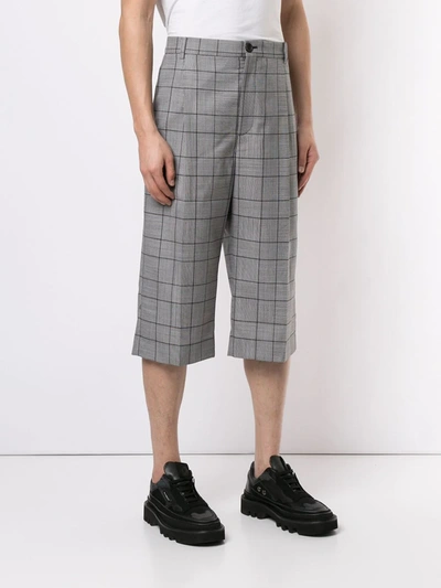 Shop Botter Check Shorts In Grey