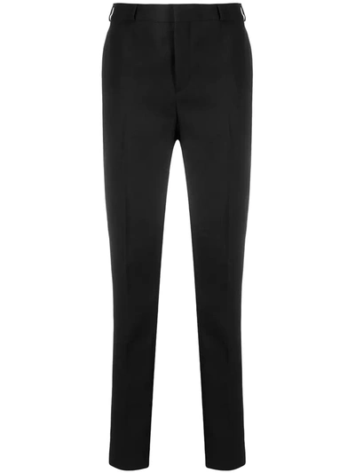 Shop Saint Laurent High-rise Tailored Trousers In Black