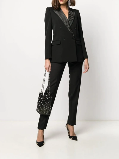 Shop Saint Laurent High-rise Tailored Trousers In Black