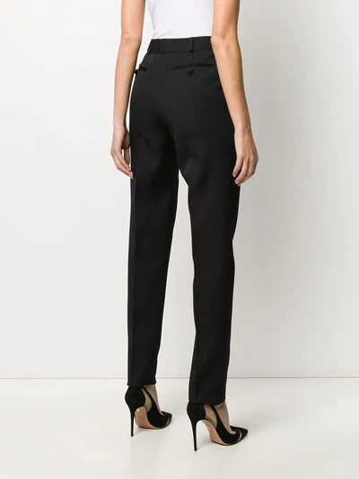 Shop Saint Laurent High-rise Tailored Trousers In Black