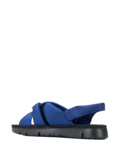 Shop Camper Oruga Padded Sandals In Blue