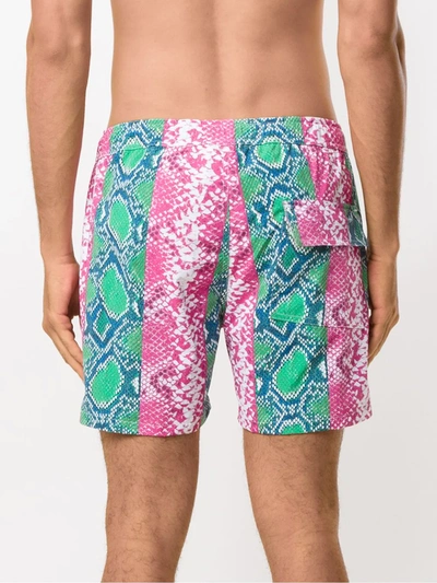 Shop Amir Slama Printed Swimming Shorts In Multicolour