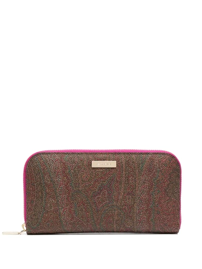 Shop Etro Paisley-print Purse In Red