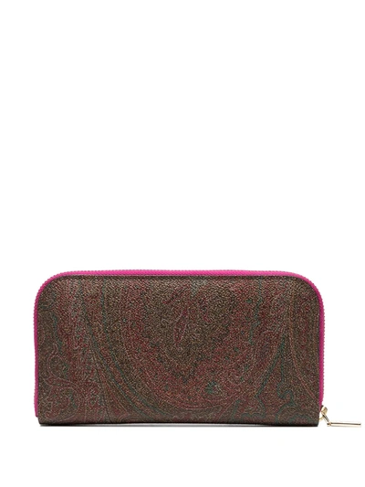 Shop Etro Paisley-print Purse In Red