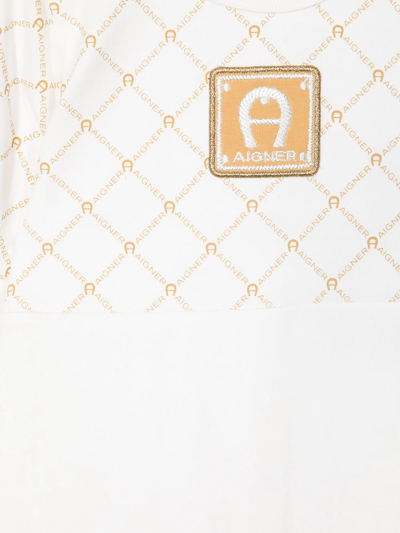 Shop Aigner Logo-patch Cotton Pyjamas In Gold