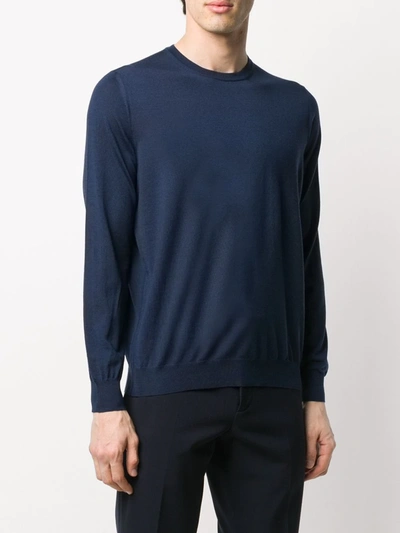 Shop Drumohr Crew-neck Lightweight Sweater In Blue