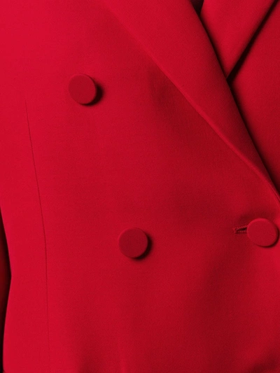 Shop Valentino Double Breasted Blazer In Red