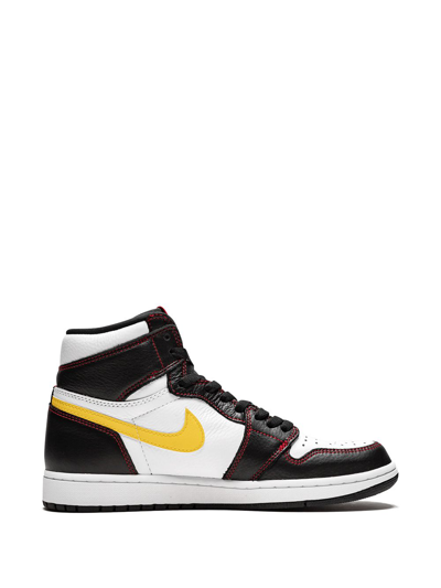 Shop Jordan Air  1 Retro High Og "defiant Yellow" Sneakers In White