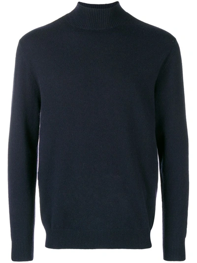 Shop N•peal Turtleneck Fitted Sweater In Blue