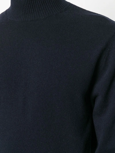 N•peal Turtleneck Fitted Sweater In Blue