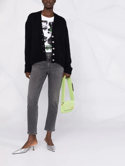 Zadig & Voltaire Star Button Cashmere Cardigan In Schwarz