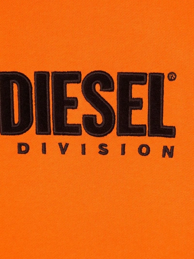 Shop Diesel Logo Sweater In Orange