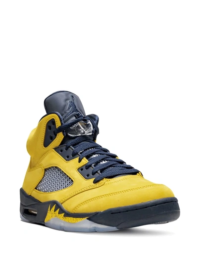 Shop Jordan Air  5 Retro Se "michigan" Sneakers In Yellow