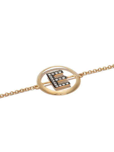 Shop Annoushka 18kt Yellow Gold Diamond Initial E Bracelet In 18ct Yellow Gold