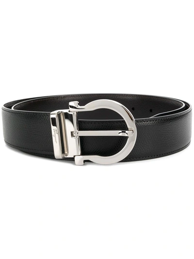Ferragamo Gancini logo-buckle Belt - Black