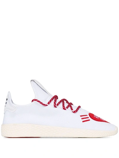 Shop Adidas Originals X Pharrell Williams Tennis Hu Human Made Sneakers In White