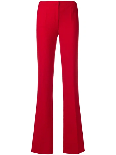 Pre-owned Versace 1990s Tailored Flared Trousers In Red