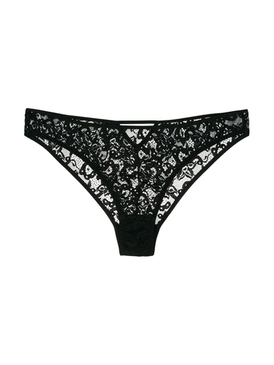 Shop Gilda & Pearl Emilia Lace Briefs In Black