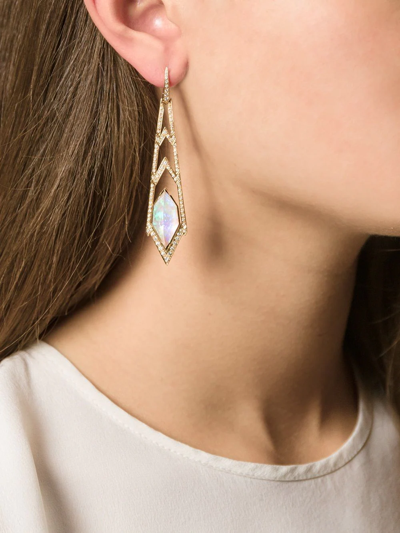 Stephen Webster Crystal Haze Long Diamond Earrings In Metallic