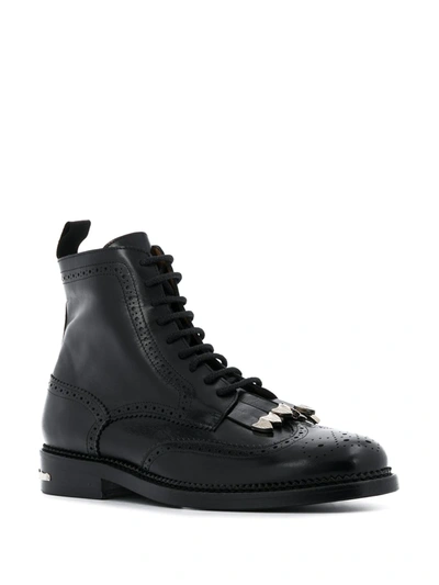 Shop Toga Virilis Fringed Ankle Boots In Black