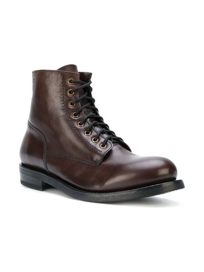Shop Buttero Lace-up Ankle Boots In Brown