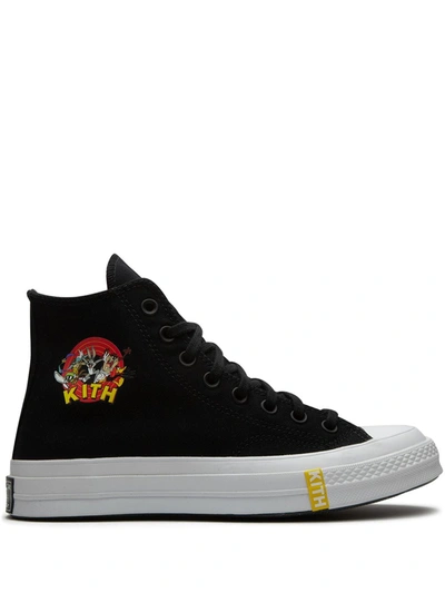 Shop Converse X Kith X Looney Tunes Chuck 70 Hi Sneakers In Black
