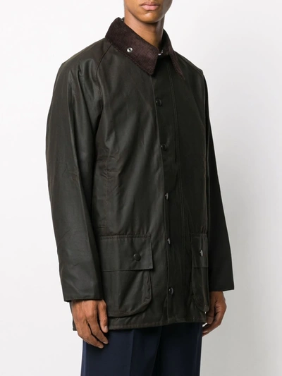 Barbour Beaufort Snap-fastening Coat In Green