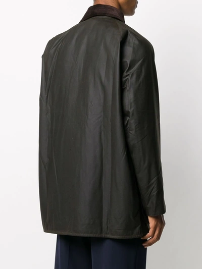 Barbour Beaufort Snap-fastening Coat In Green