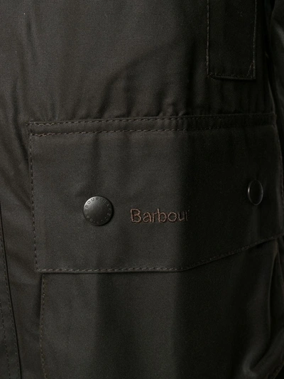 Shop Barbour Beaufort Snap-fastening Coat In Green