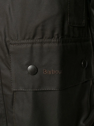 Barbour Beaufort Snap-fastening Coat In Green