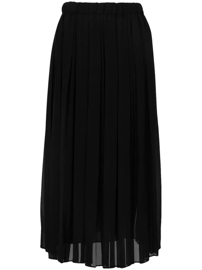 Pre-owned Gucci 2010 Pleated Skirt In Black
