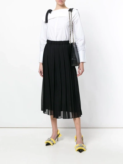 Pre-owned Gucci 2010 Pleated Skirt In Black