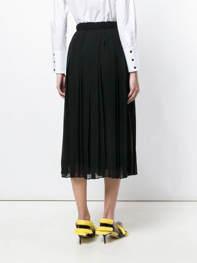 Pre-owned Gucci 2010 Pleated Skirt In Black