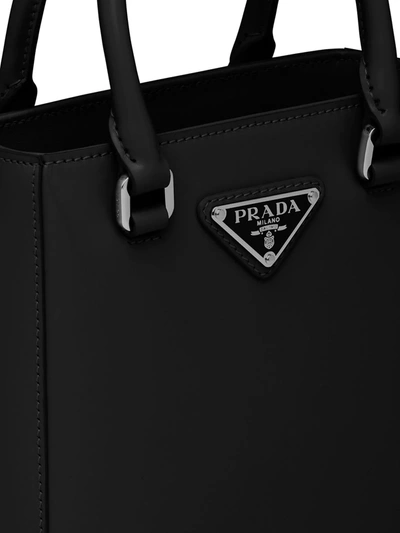 Shop Prada Triangle-logo Tote Bag In Black