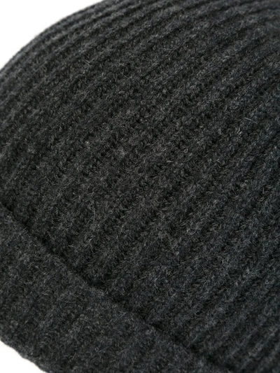 N•peal Ribbed-knit Cashmere Beanie In Grey