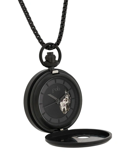 Shop Fob Paris R40 Pocket Watch In Black