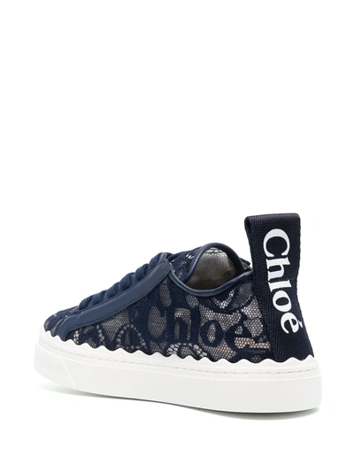 Shop Chloé Lauren Low-top Sneakers In Blue