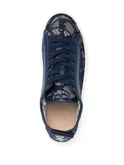 Shop Chloé Lauren Low-top Sneakers In Blue