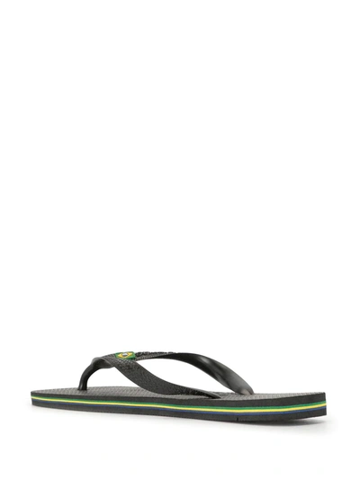 Havaianas Thong Strap Flip Flops In Black