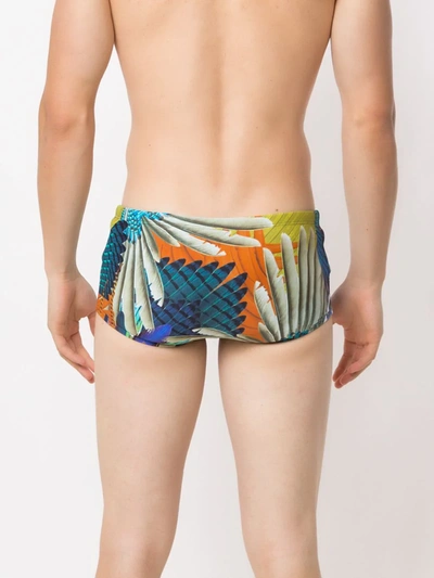 Shop Lygia & Nanny Cleopatra Print Copacabana Swimming Trunks In Purple