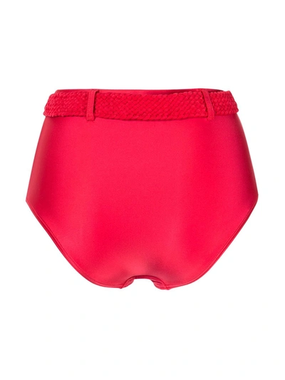 Duskii High-waisted Bikini Bottoms In Red