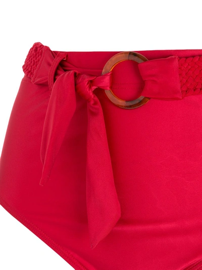 Shop Duskii High-waisted Bikini Bottoms In Red