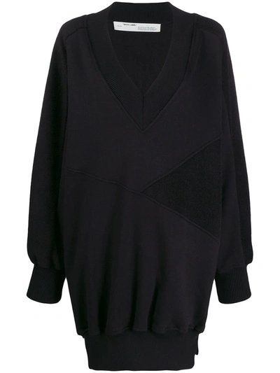 Shop Off-white Oversized Knitted Jumper In Black