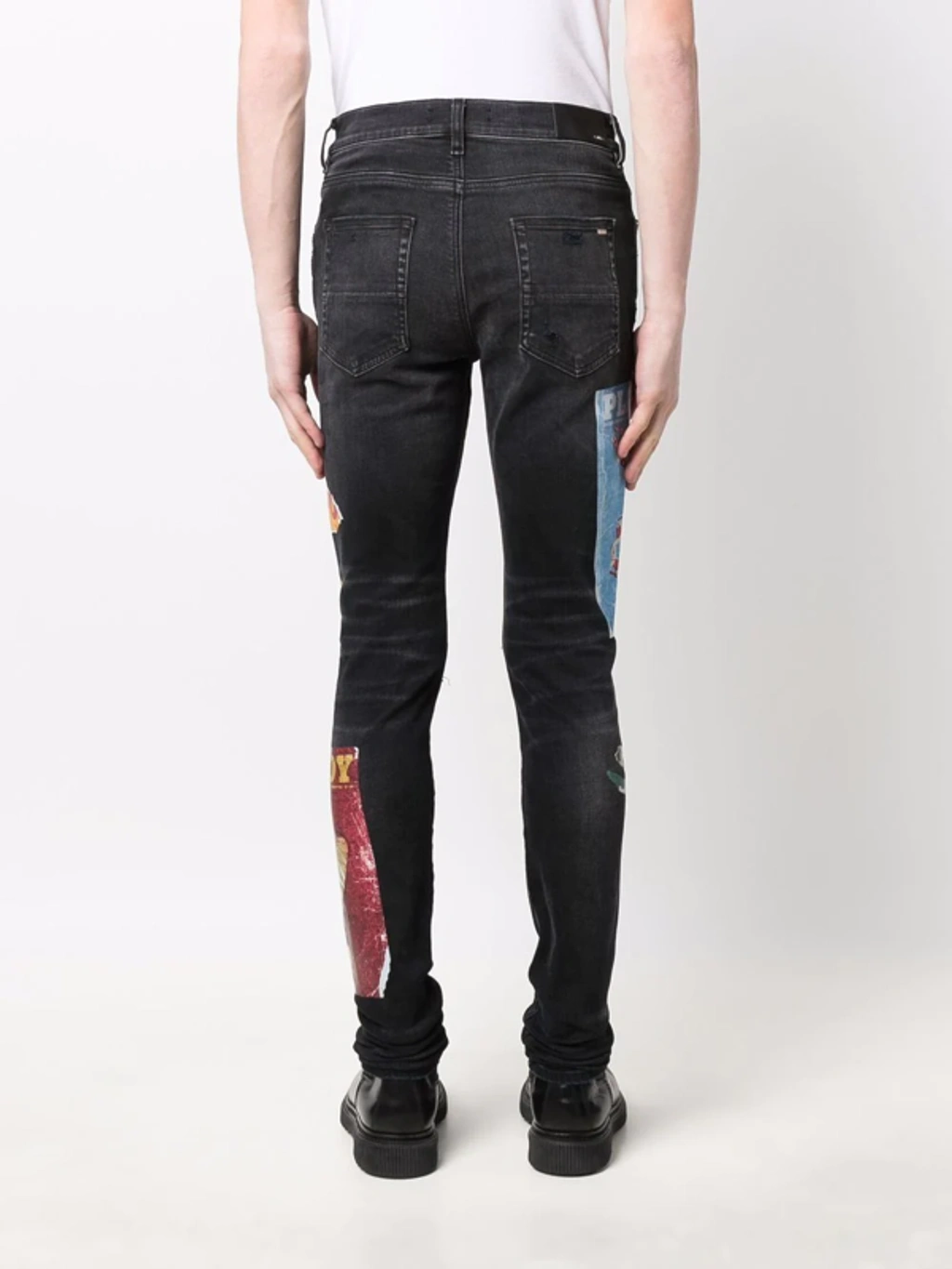 Amiri X Playboy Magazine Print Super-skinny Jeans In Black | ModeSens