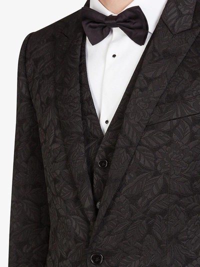 Shop Dolce & Gabbana Floral Jacquard Martini Suit In Black