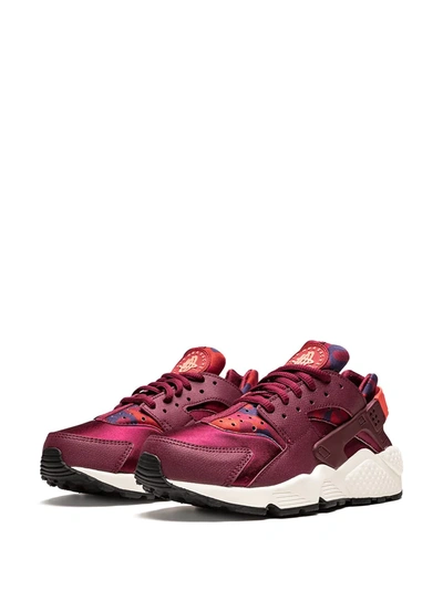 Shop Nike Air Huarache Run Print Sneakers In Red