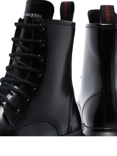 Shop Alexander Mcqueen Platform Ankle Boots In Black