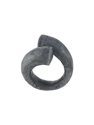 Shop Parts Of Four Twisted Druid Ring In Silver