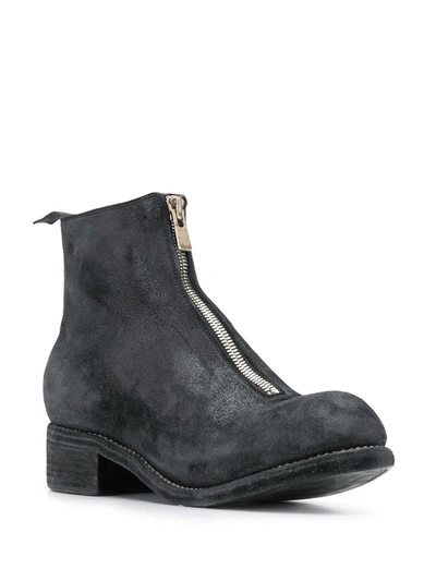 Shop Guidi Front Zip Ankle Boots In Black